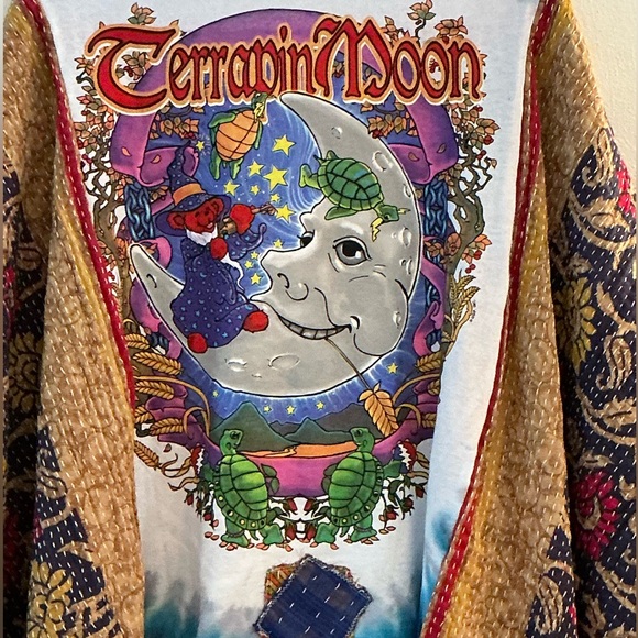 GRATEFUL DEAD Oversized Poncho-Style Top Handmade One of a Kind Pockets ONE SIZE - Picture 5 of 6